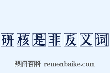 研核是非反义词是什么意思的图片